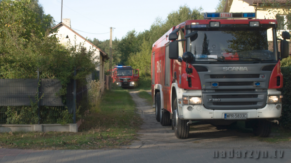 Pożar pomieszczenia gospodarczego z chemikaliami