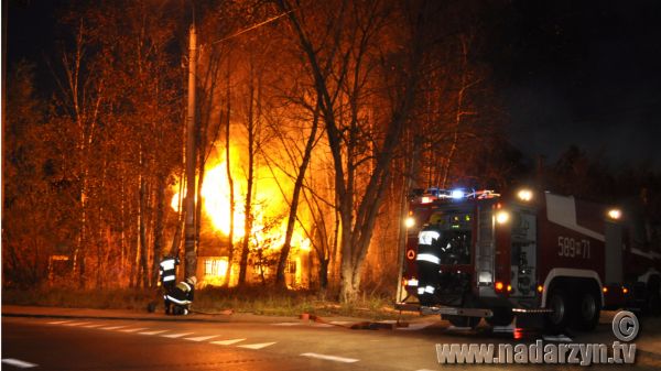 Pożar domku przy ulicy Rolnej