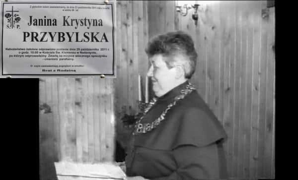 ZMARŁA JANINA KRYSTYNA PRZYBYLSKA 