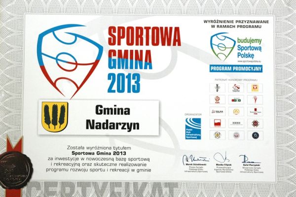 Nadarzyn Sportową Gminą 2013 roku