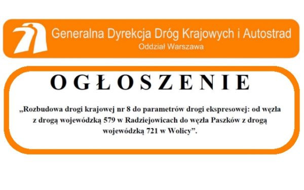 OGŁOSZENIE GDDKiA - Dotyczy węzła Młochów