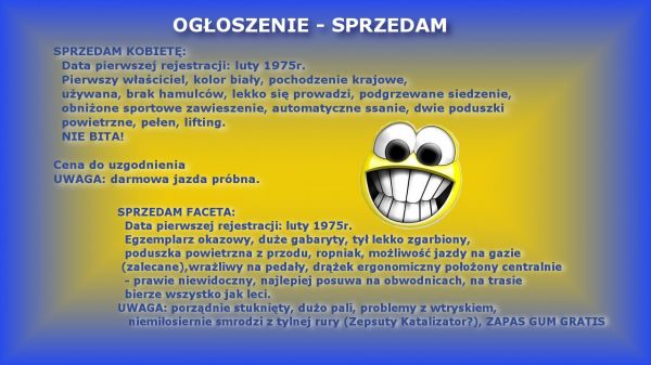 Ogłoszenie!!