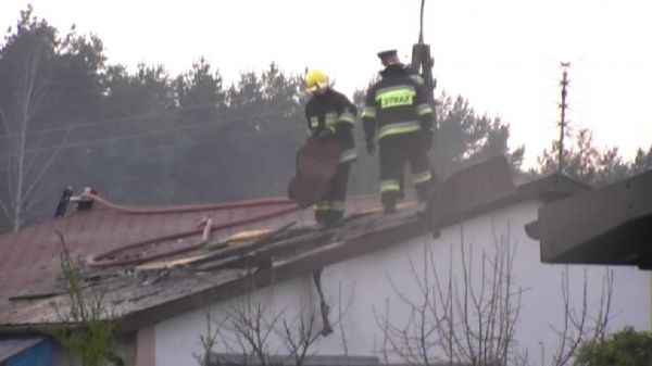 POŻAR DOMKU LETNISKOWEGO